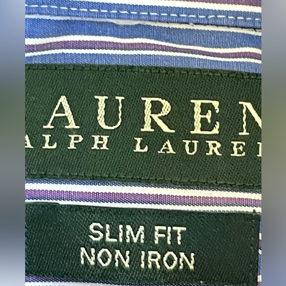 Lauren Ralph Lauren Slim Fit Button Down Size 16 32/33 Men’s - Picture 4 of 6